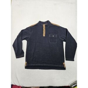 The Territory Ahead Men's Henley L Blue Gray Long Sleeve Casual Long Sleeve